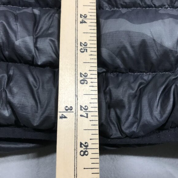 Roots Puffer Jacket Mens XL Black Gray Camo Hooded 700 Fill Down Anorak Half Zip - Picture 9 of 12